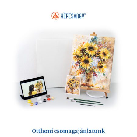 Napraforgók Otthoni élményfestés rekreáció kreatív ajándékok ajándék ötletek önfejlesztés