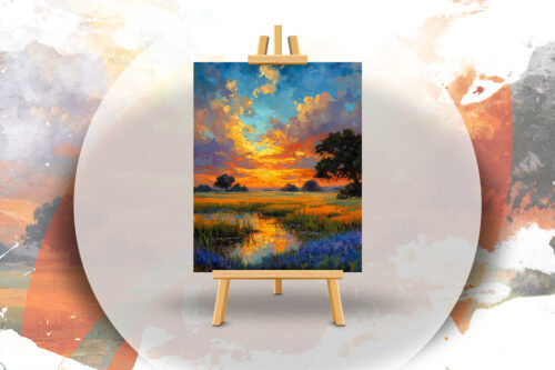 festőest Szolnokon - Orange Sunset